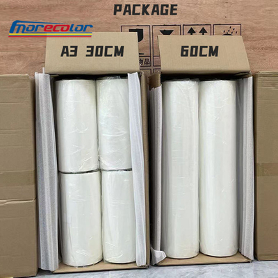 Φιλμ PET μεταφοράς θερμότητας 75 Micron Λευκό χρώμα για εκτύπωση υφασμάτων